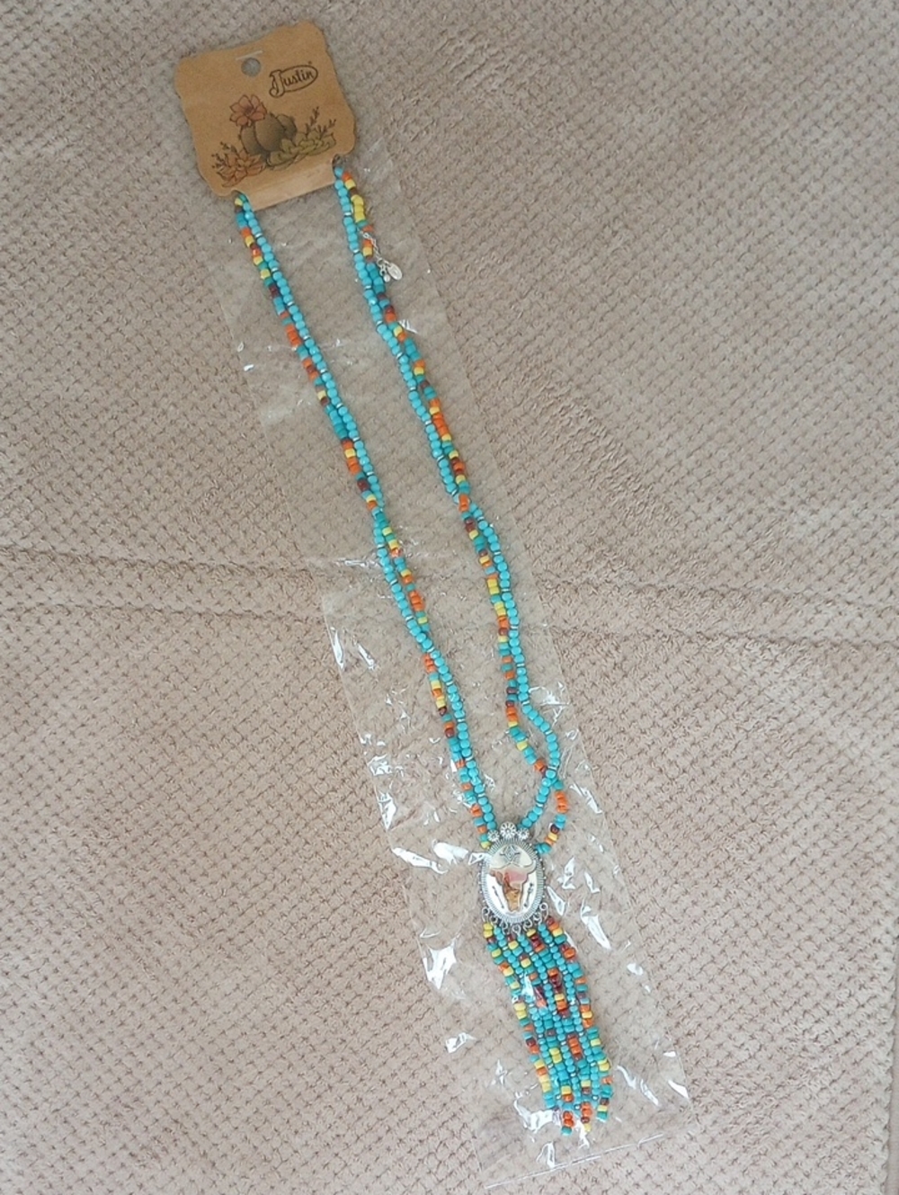 Justin Western Longhorn Tassel Necklace